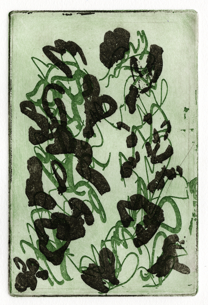 lichen Calligraphy black version